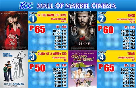 kcc mall of gensan cinema schedule today